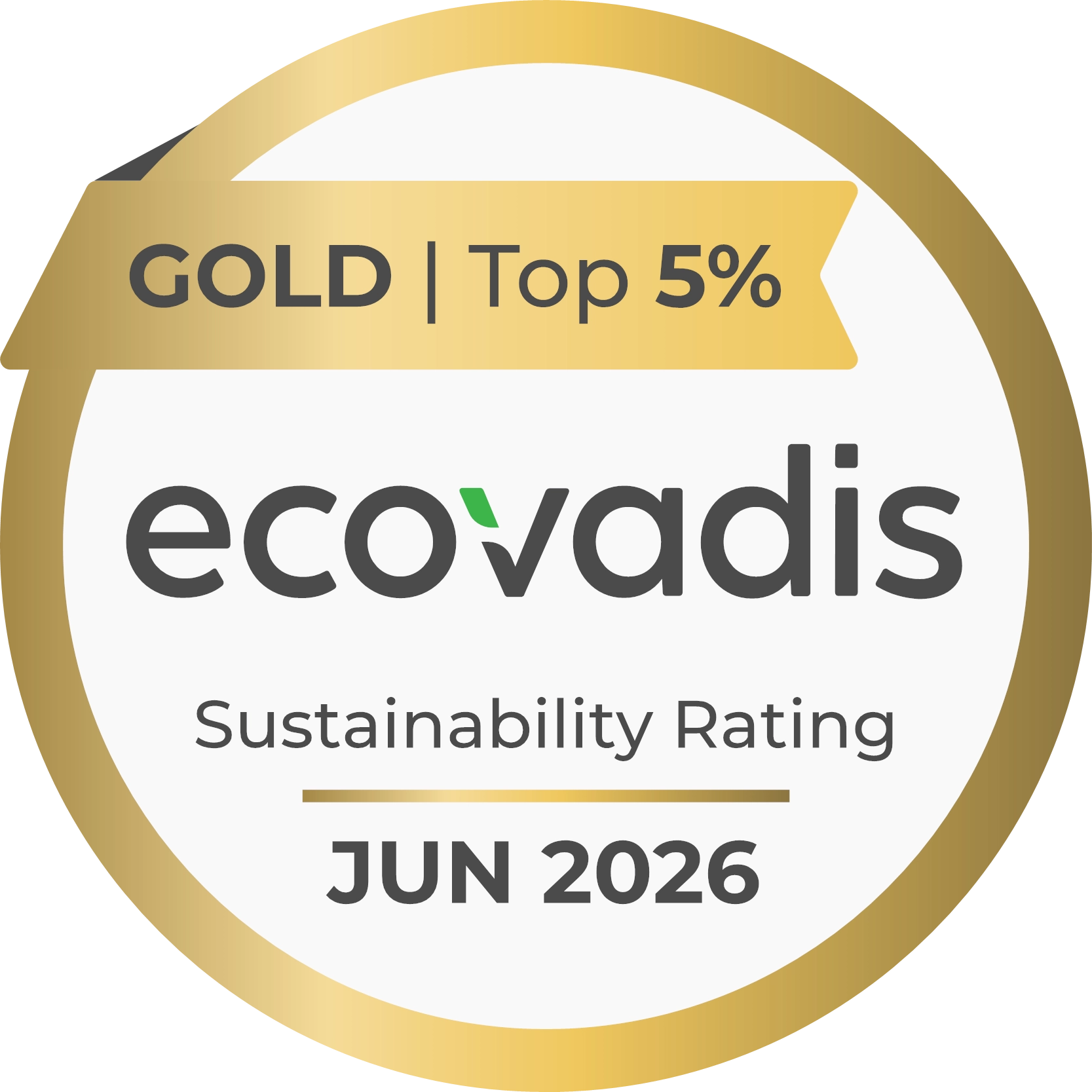 EcoVadis – Médaille d'Or