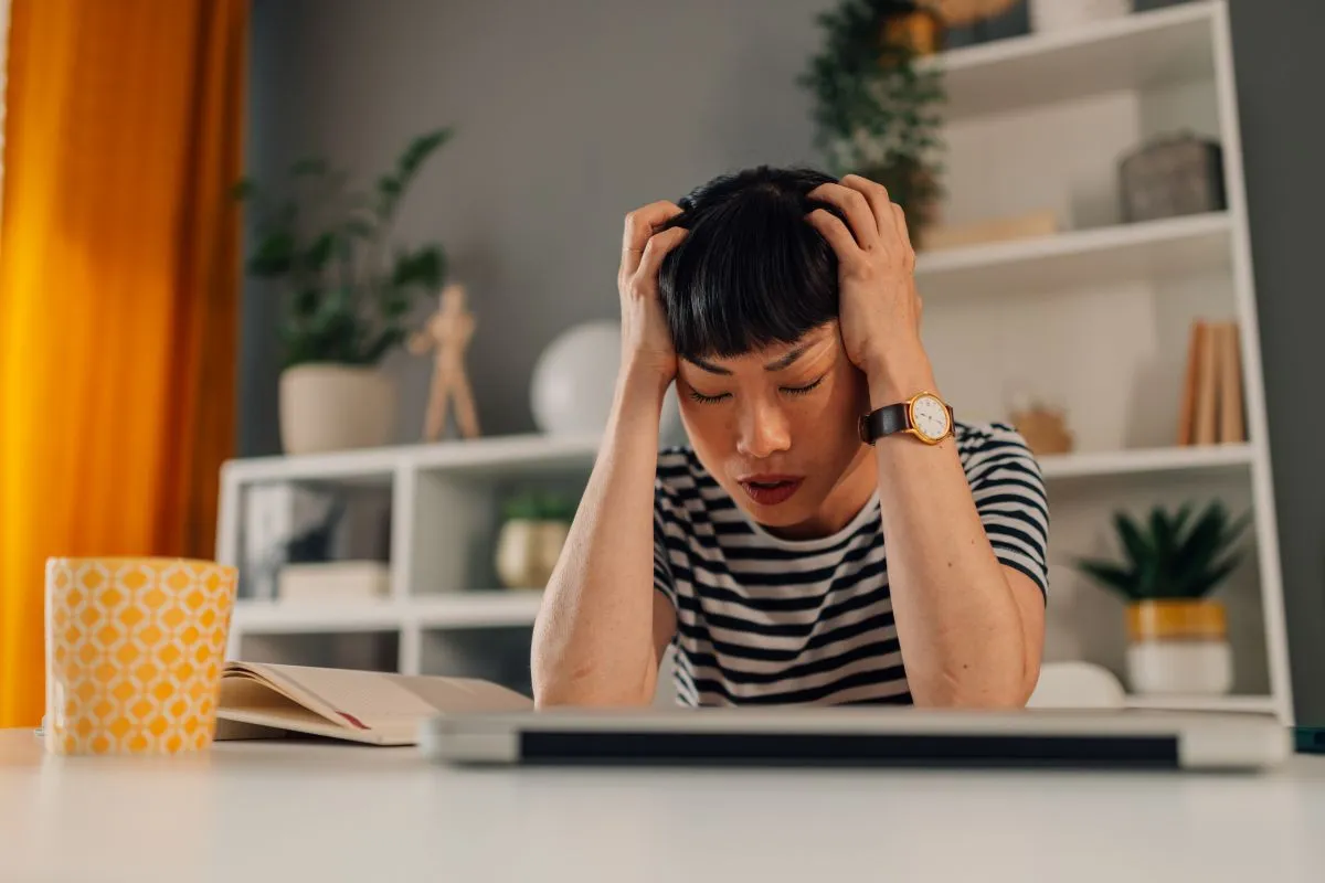 Une freelance stressée