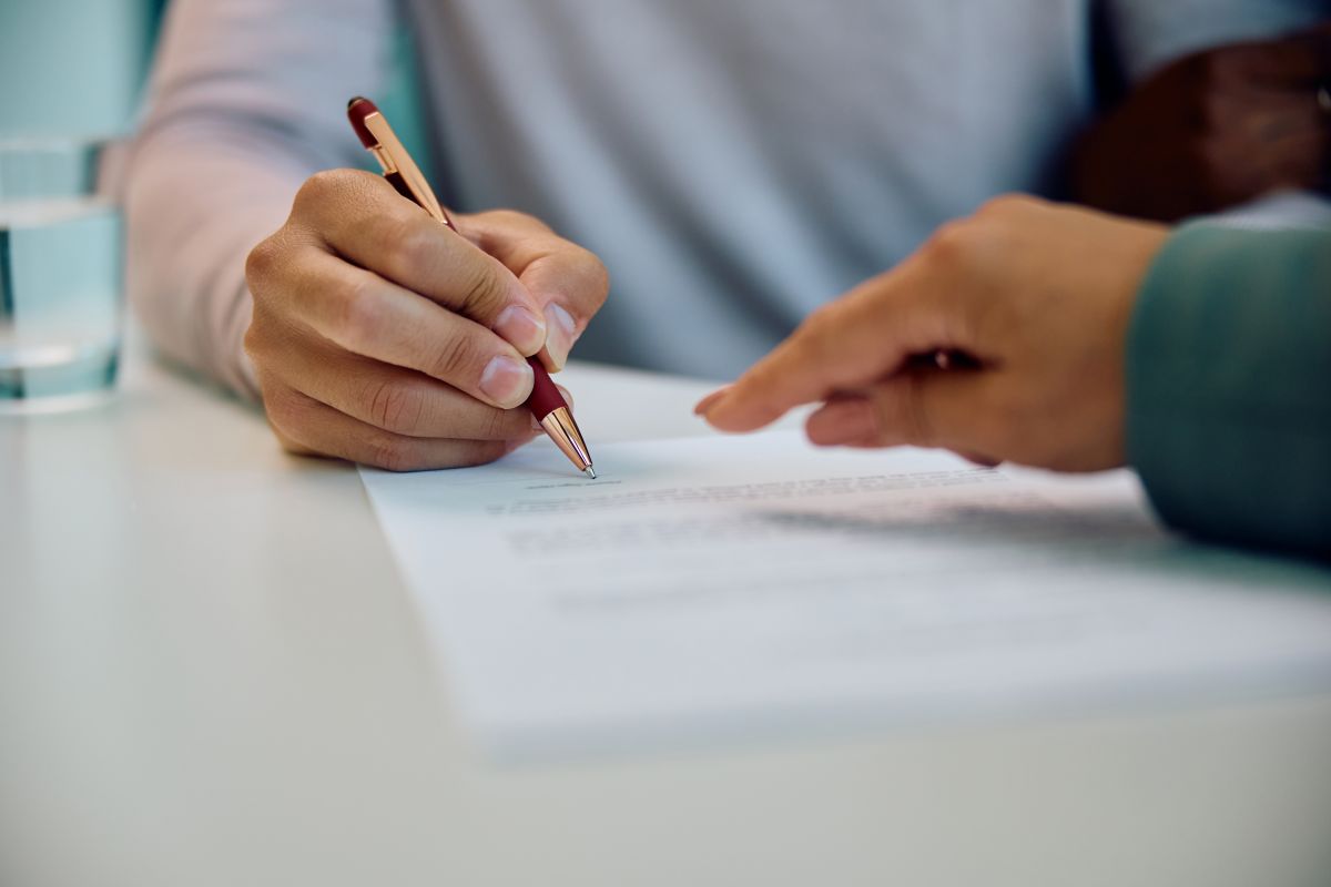 Une signature de contrat